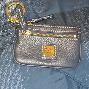 Dooney & bourke small blue leather coin purse